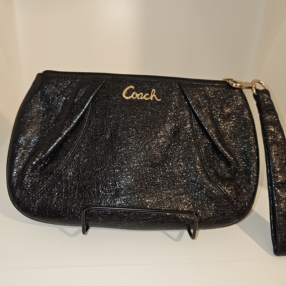 Coach Black Wristlet Clutch